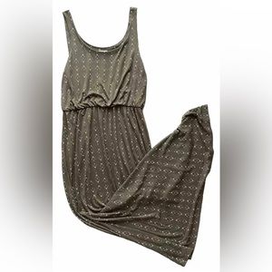 Sonoma Womens Maxi Dress Size Medium Green Sleeveless Stretch Long